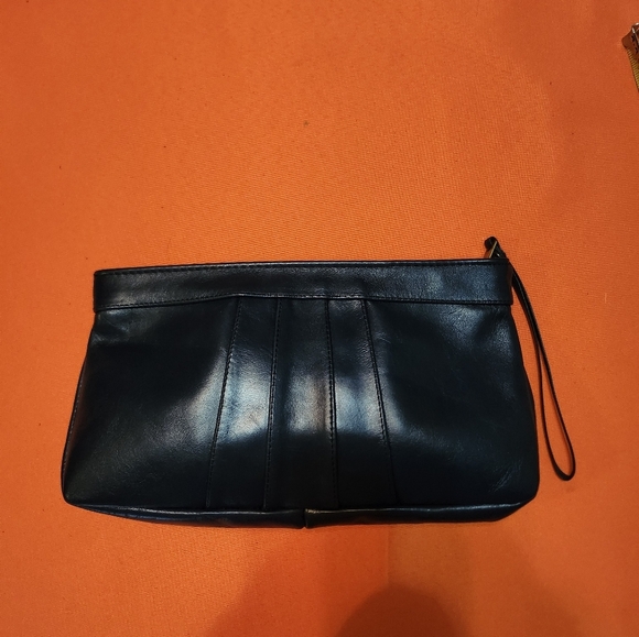 Vintage PREPPY 80'S Leather Clutch/Wristlet with Raw Leather Interior EUC - Picture 13 of 16